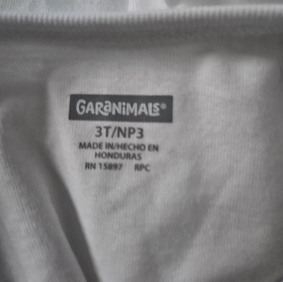 Solid jersey tank white size 3t by garanimals NWT - Picture 3 of 5